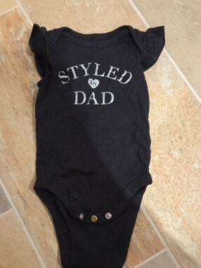 Styled by Dad Black Baby One-Piece Bodysuit